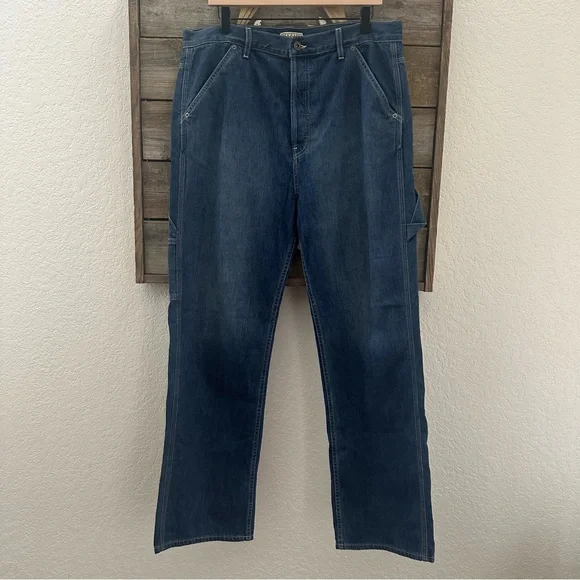 Hello Gang Unisex Painter Pant Carpenter‎ Blue Denim Jeans size 33
